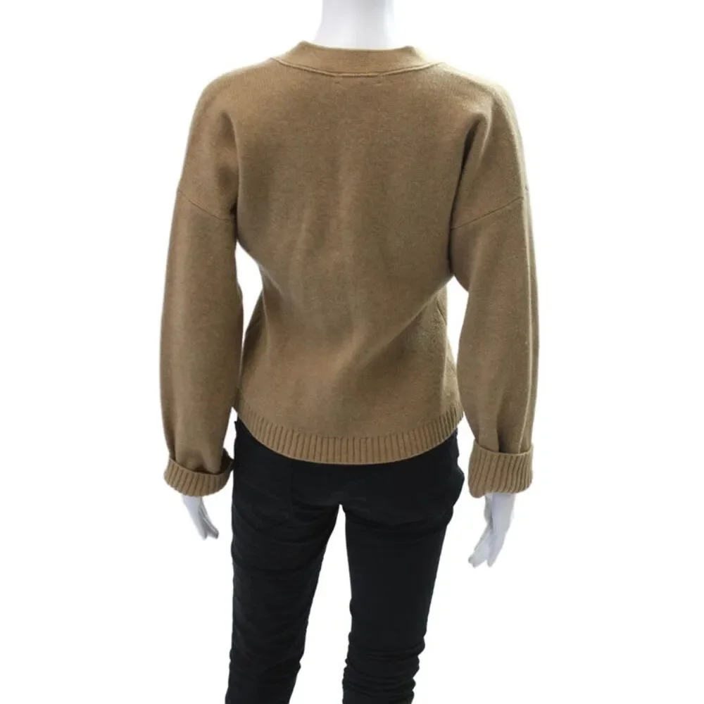 Madewell Womens Wool Long Sleeve Button Cardigan Sweater Brown Size S - Picture 3 of 6
